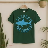 Respect The Locals Warning Shark Week T-Shirt thumb 2