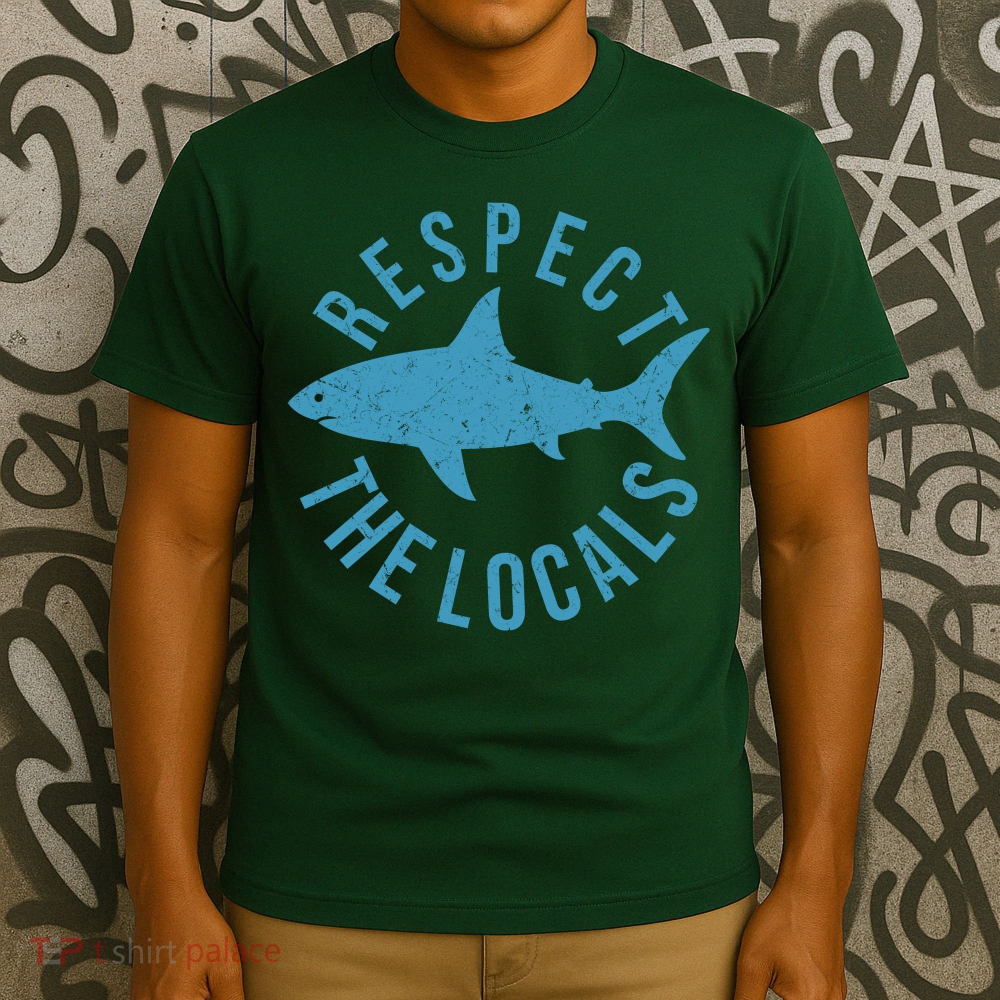 Respect The Locals Warning Shark Week T-Shirt