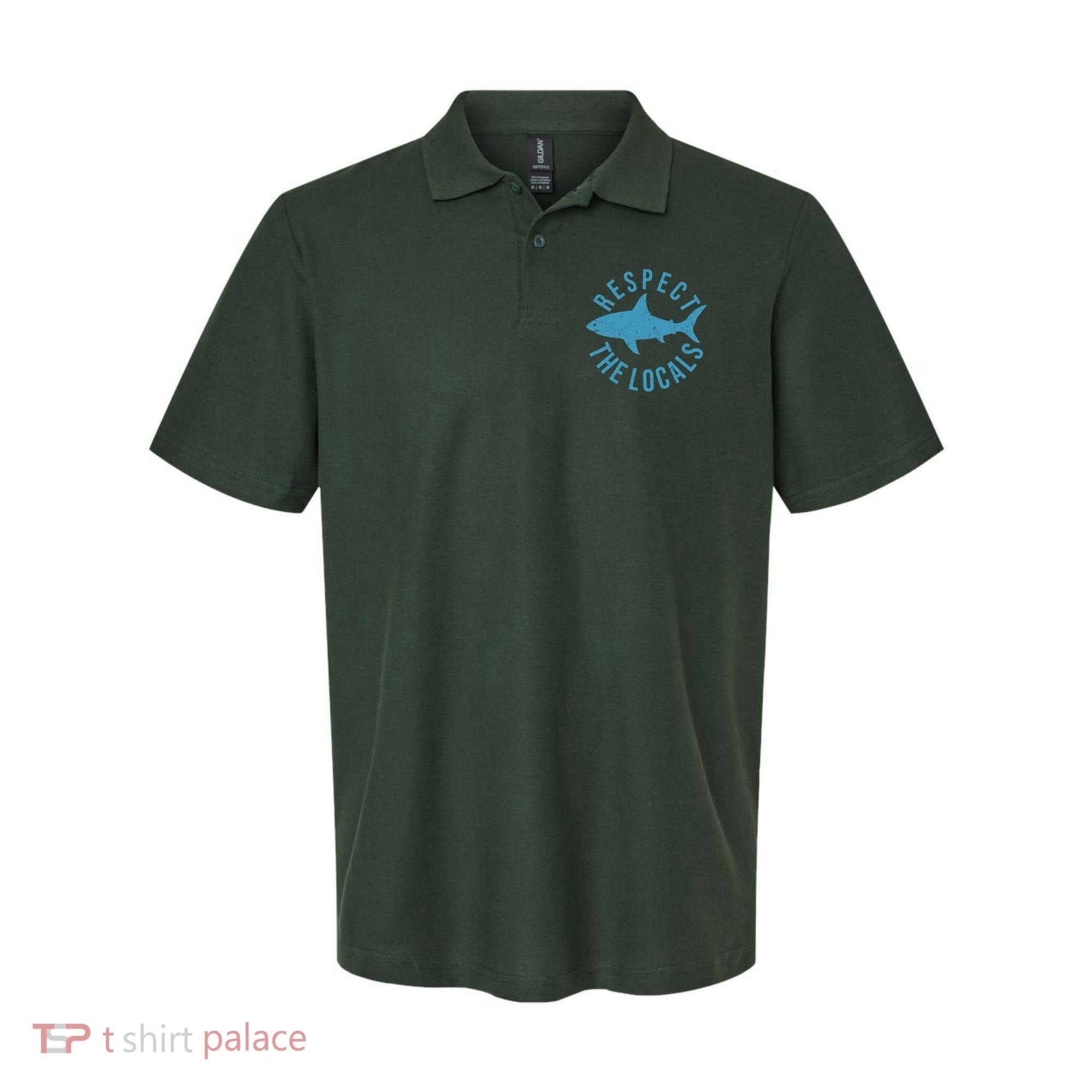 Respect The Locals Warning Shark Week Polo