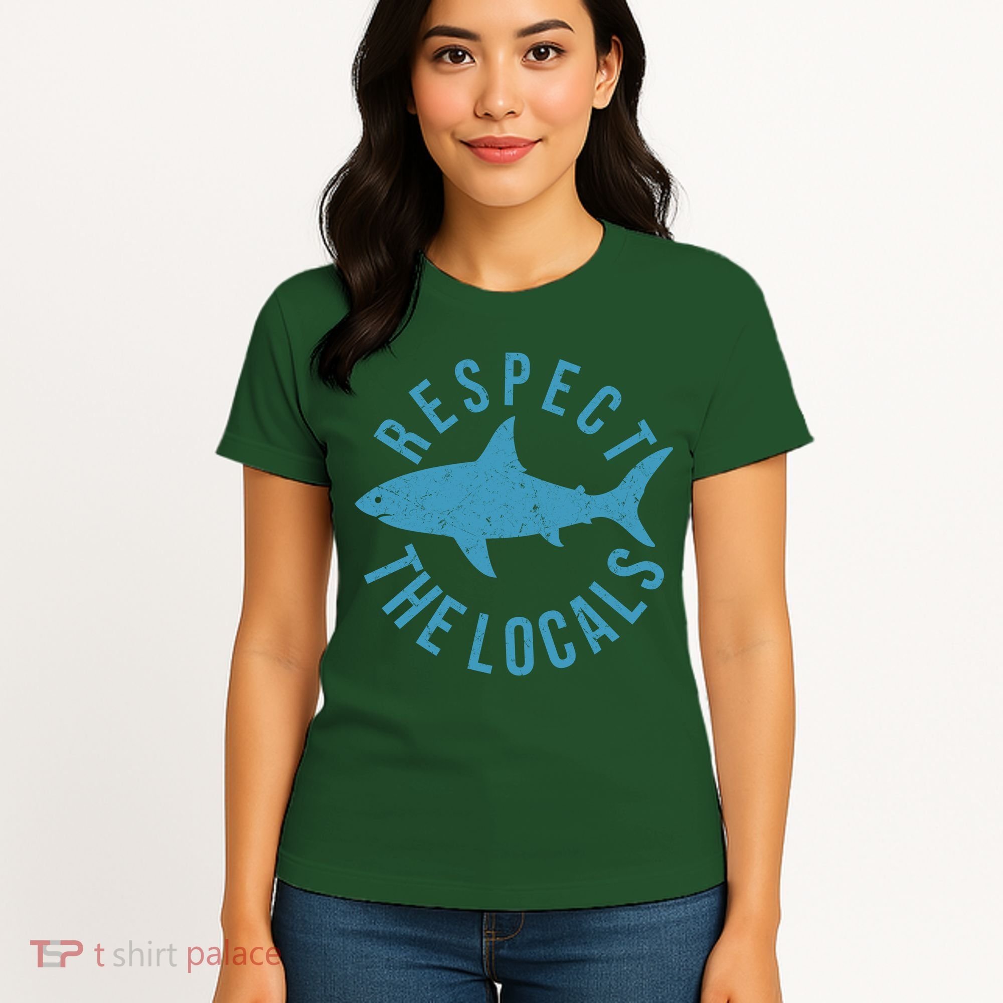 Respect The Locals Warning Shark Week Women's T-Shirt
