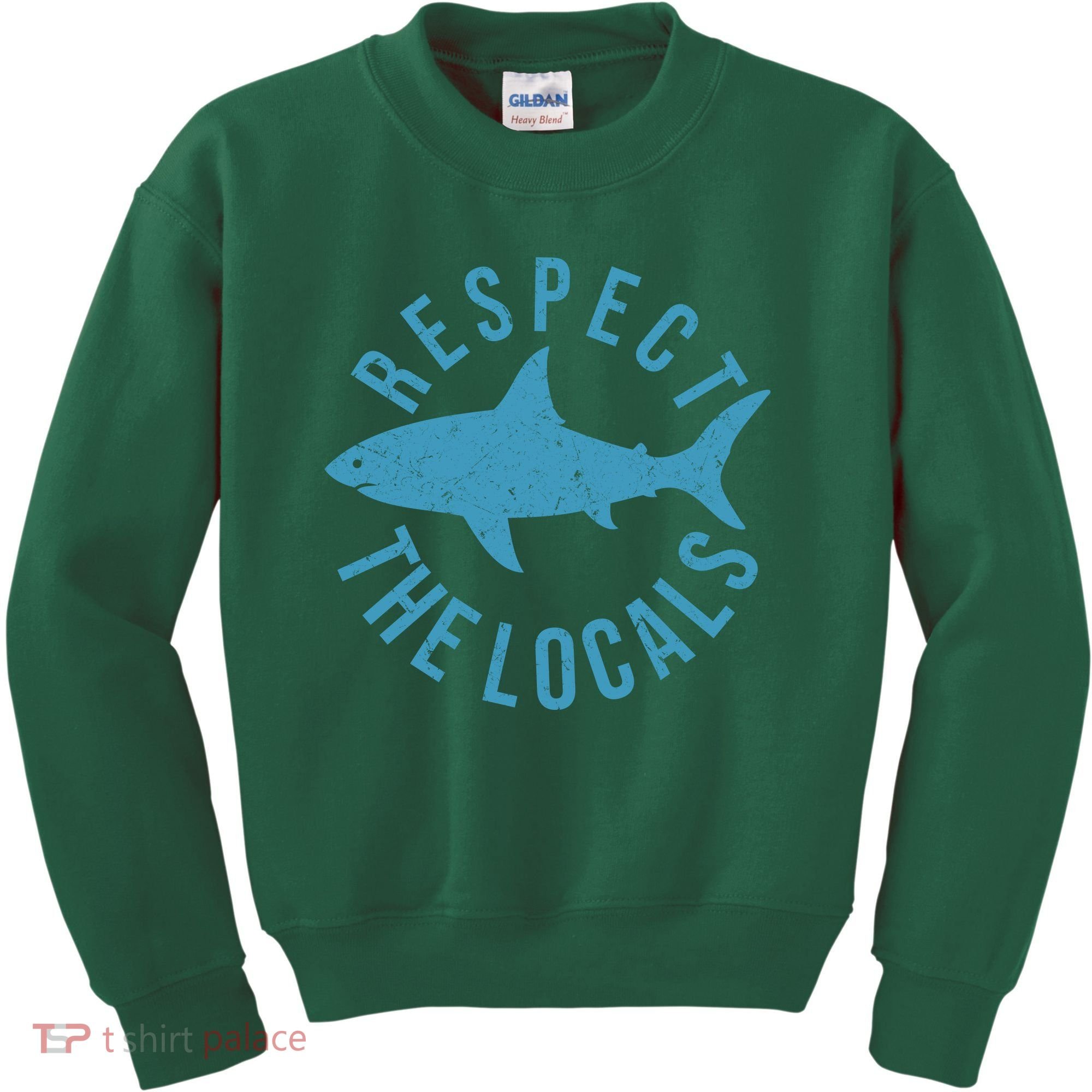 Respect The Locals Warning Shark Week Kids Sweatshirt