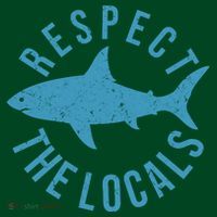 Respect The Locals Warning Shark Week Kids Hoodie thumb 2