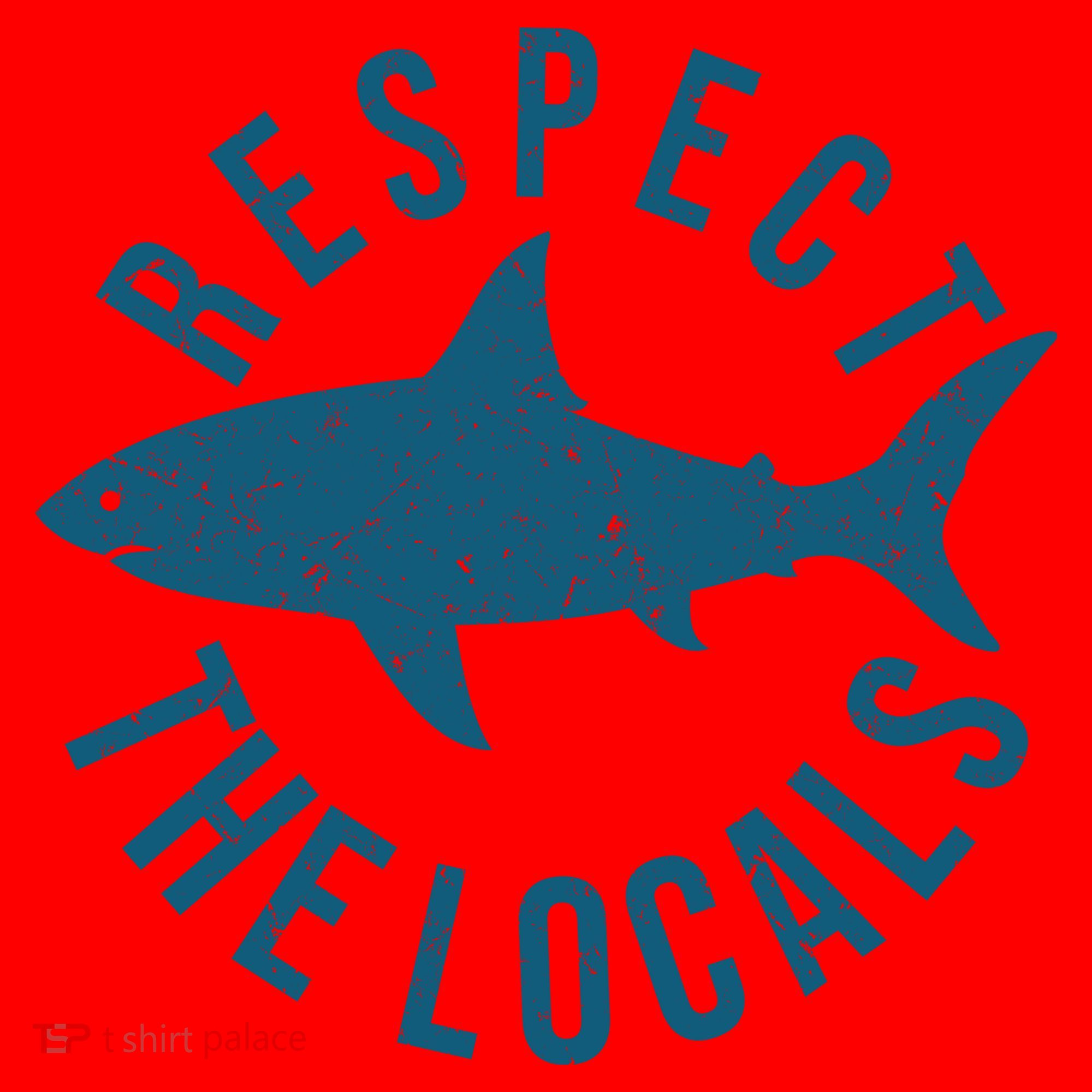 Respect The Locals Warning Shark Week Santa Hat