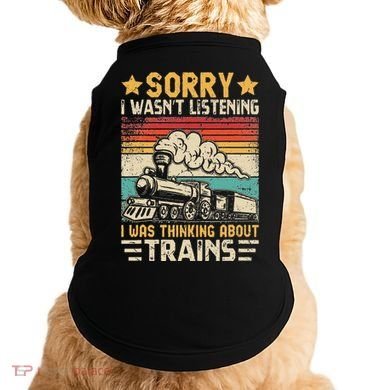 Retro Train Lover Model Railroad Conductor Funny Train Doggie Tank