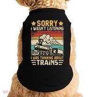 Retro Train Lover Model Railroad Conductor Funny Train Doggie Tank thumb 0