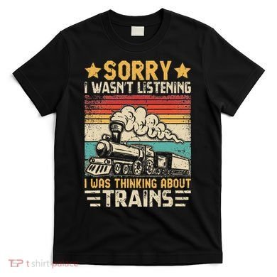 Retro Train Lover Model Railroad Conductor Funny Train T-Shirt