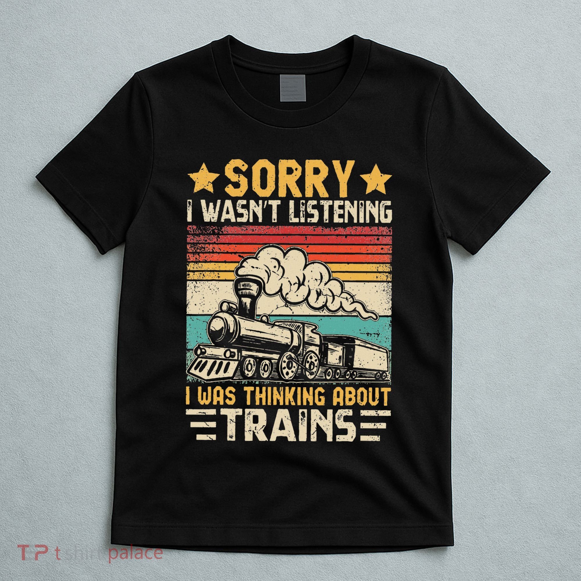 Retro Train Lover Model Railroad Conductor Funny Train T-Shirt