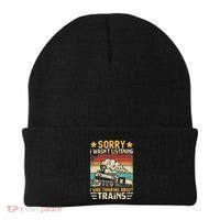 Retro Train Lover Model Railroad Conductor Funny Train Beanie thumb 0