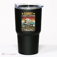 Retro Train Lover Model Railroad Conductor Funny Train Tumbler thumb 0