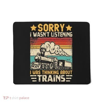 Retro Train Lover Model Railroad Conductor Funny Train Mousepad