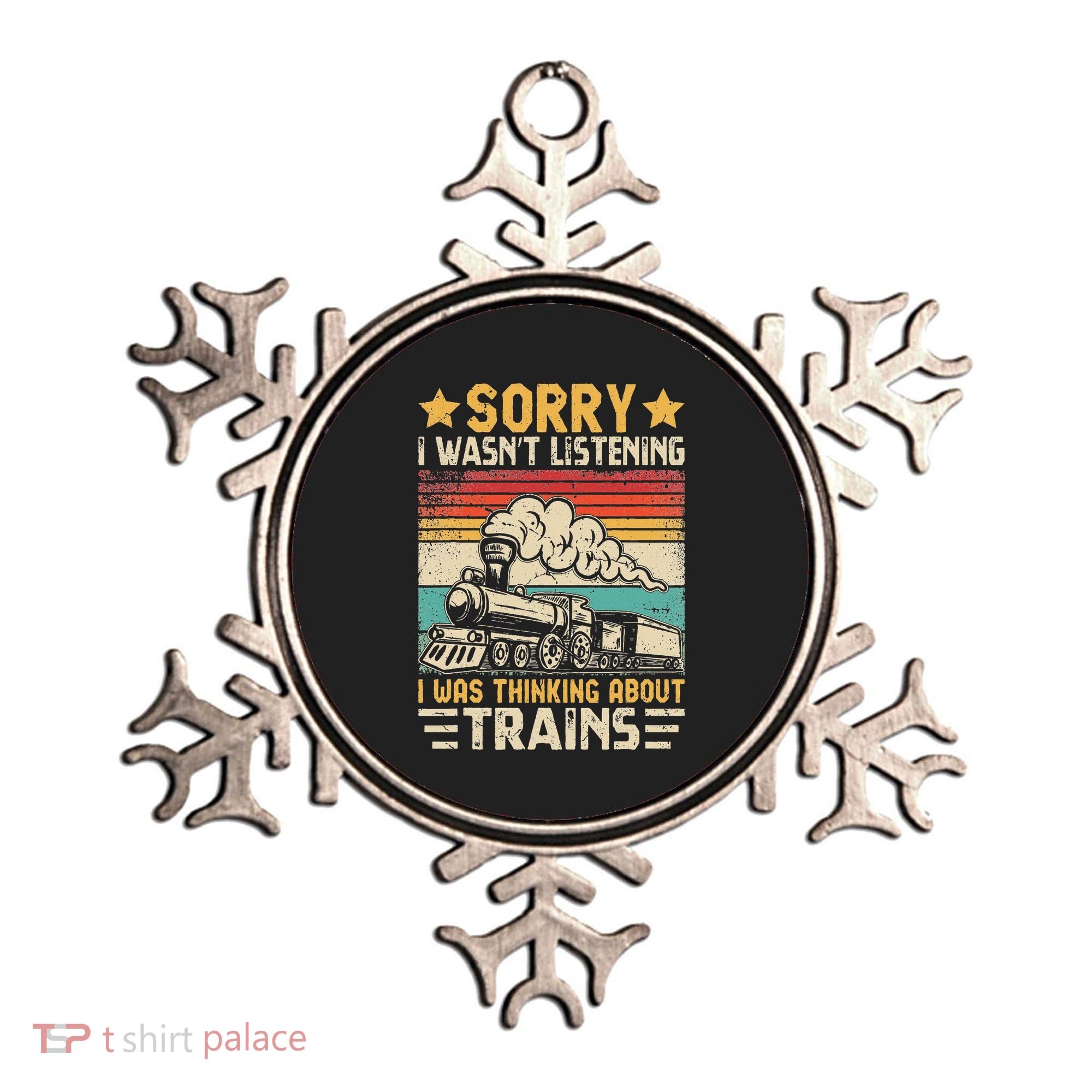 Retro Train Lover Model Railroad Conductor Funny Train Ornament
