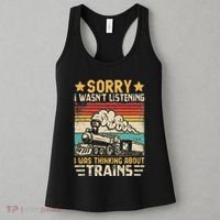 Retro Train Lover Model Railroad Conductor Funny Train Women's Tank Top thumb 3