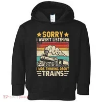 Retro Train Lover Model Railroad Conductor Funny Train Toddler Hoodie thumb 0