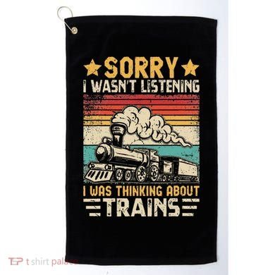 Retro Train Lover Model Railroad Conductor Funny Train Golf Towel