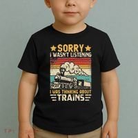 Retro Train Lover Model Railroad Conductor Funny Train Toddler T-Shirt thumb 2