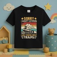Retro Train Lover Model Railroad Conductor Funny Train Toddler T-Shirt thumb 3