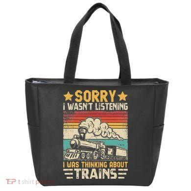 Retro Train Lover Model Railroad Conductor Funny Train Tote Bag