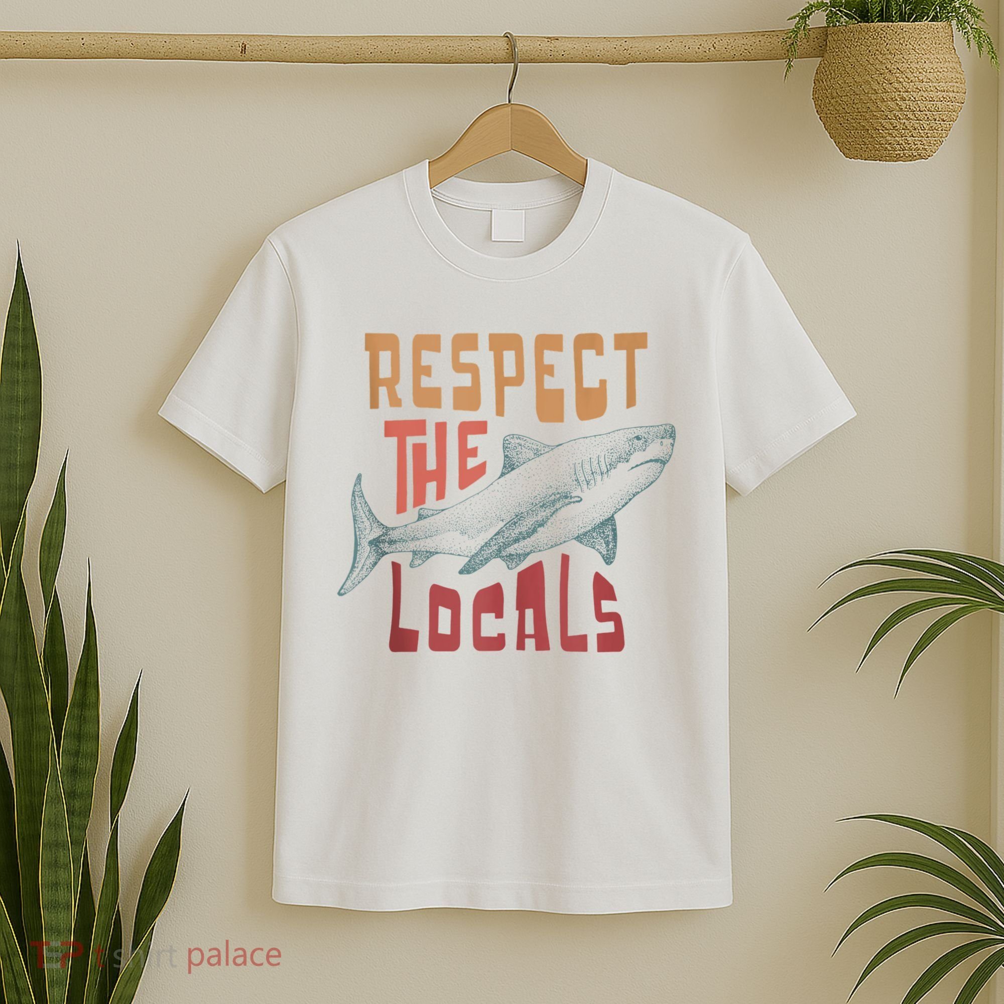 Respect The Locals Shark Ocean Animal Rights Biology Life T-Shirt
