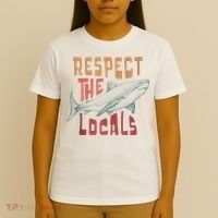 Respect The Locals Shark Ocean Animal Rights Biology Life T-Shirt thumb 4