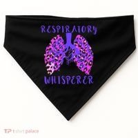 Respiratory Therapist Leopard Lung Whisperer Doctor Gift USA-Made Doggie Bandana thumb 0