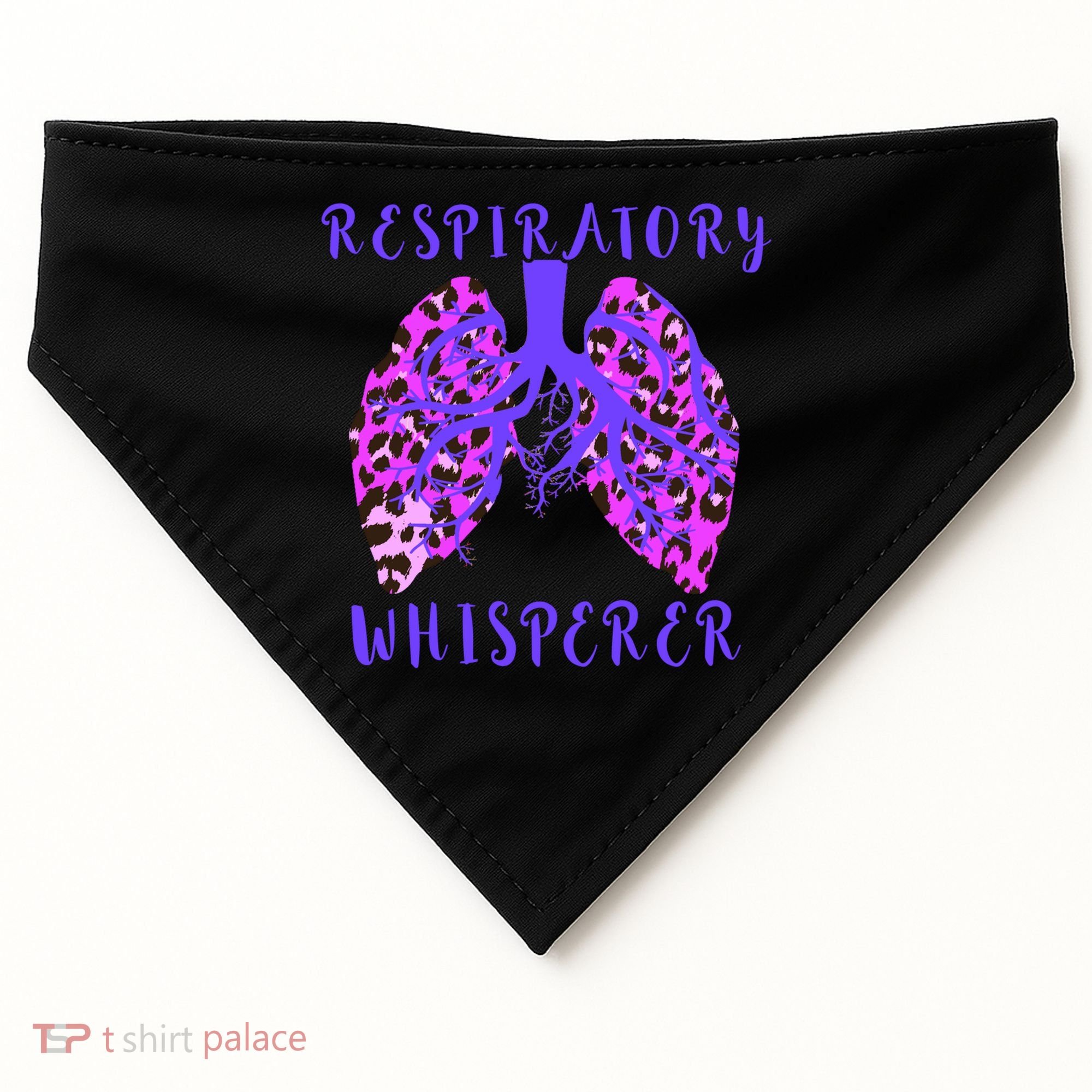 Respiratory Therapist Leopard Lung Whisperer Doctor Gift USA-Made Doggie Bandana