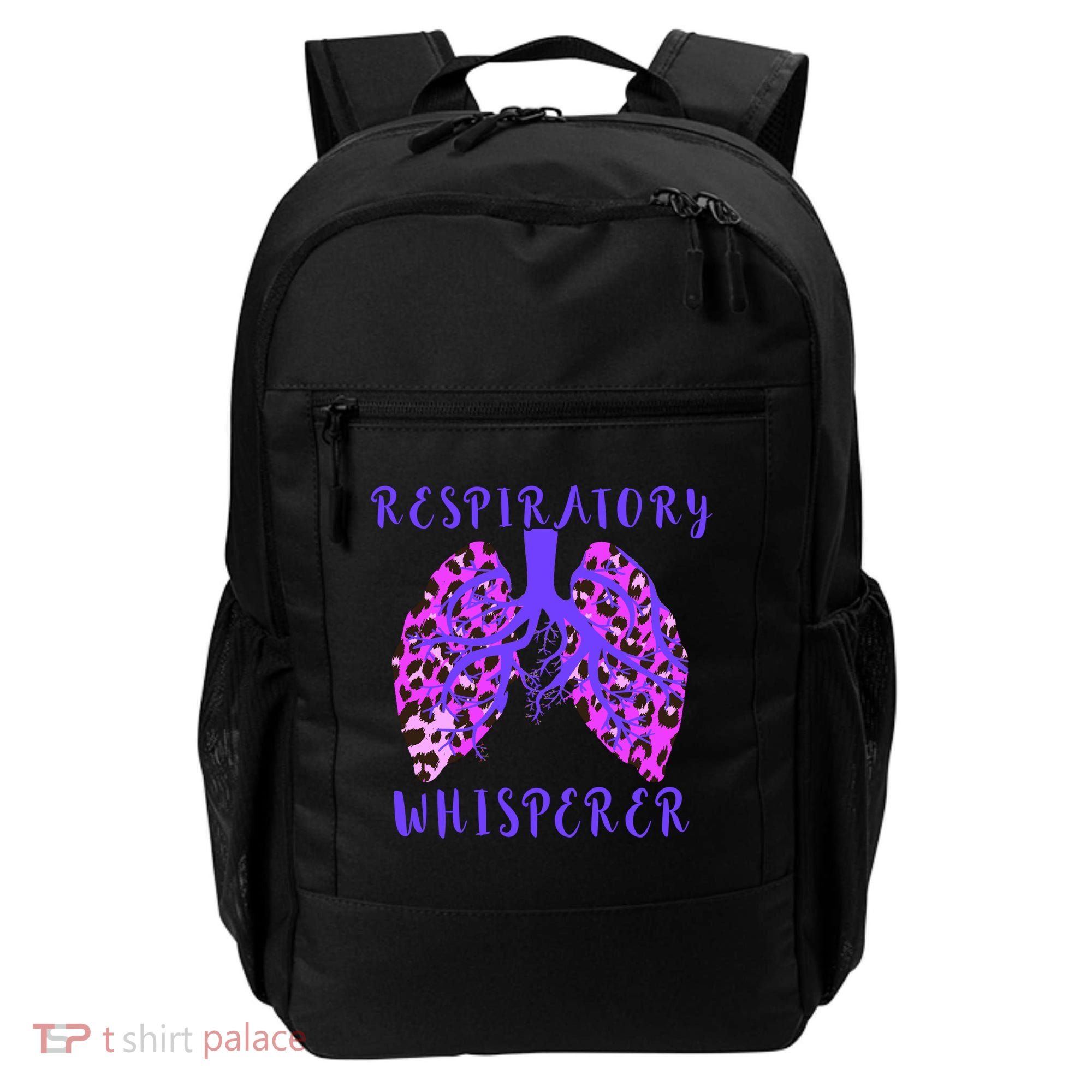 Respiratory Therapist Leopard Lung Whisperer Doctor Gift Backpack
