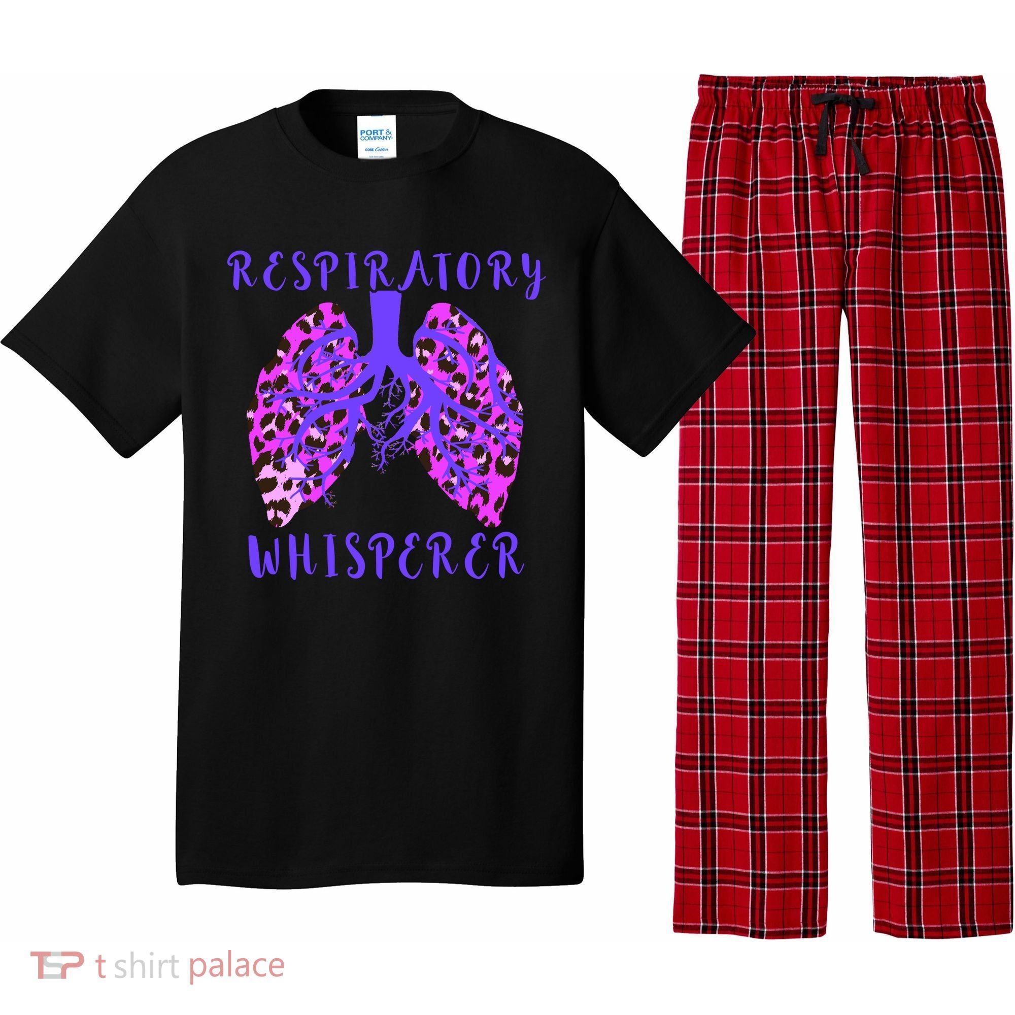 Respiratory Therapist Leopard Lung Whisperer Doctor Gift Pajama Set