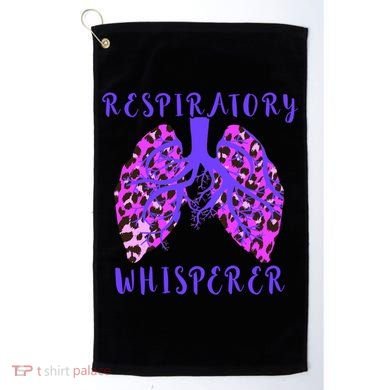 Respiratory Therapist Leopard Lung Whisperer Doctor Gift Golf Towel
