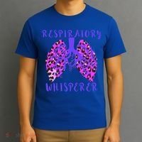 Respiratory Therapist Leopard Lung Whisperer Doctor Gift T-Shirt thumb 3