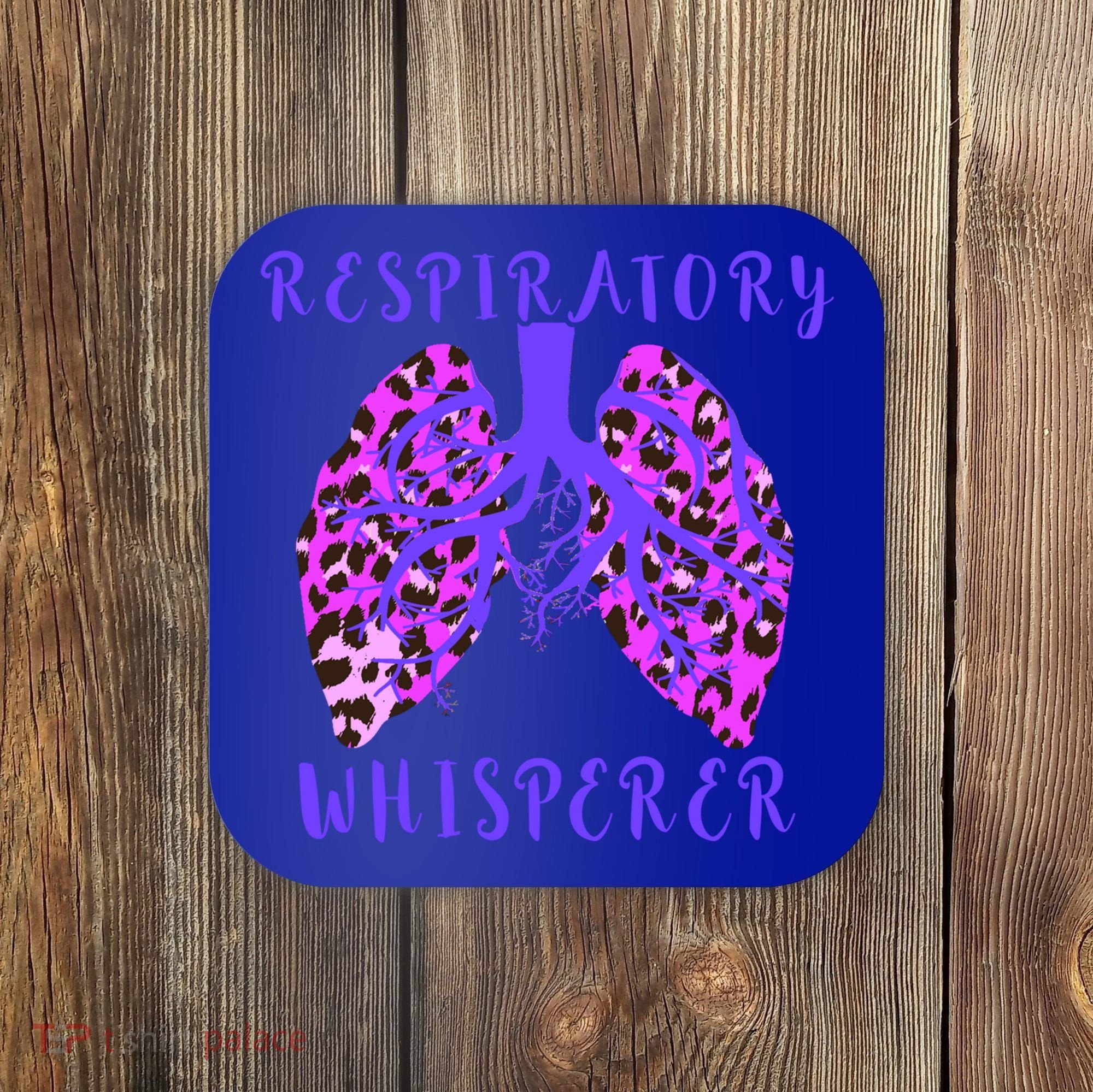 Respiratory Therapist Leopard Lung Whisperer Doctor Gift Coaster