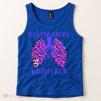 Respiratory Therapist Leopard Lung Whisperer Doctor Gift Tank Top thumb 2