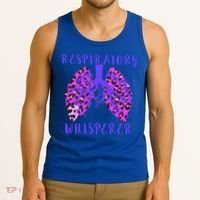 Respiratory Therapist Leopard Lung Whisperer Doctor Gift Tank Top thumb 3