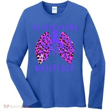 Respiratory Therapist Leopard Lung Whisperer Doctor Gift Women's Long Sleeve Shirt