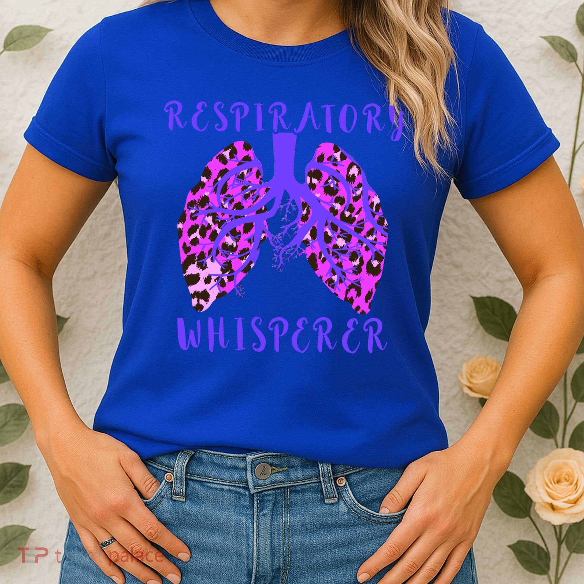 Respiratory Therapist Leopard Lung Whisperer Doctor Gift Women's T-Shirt