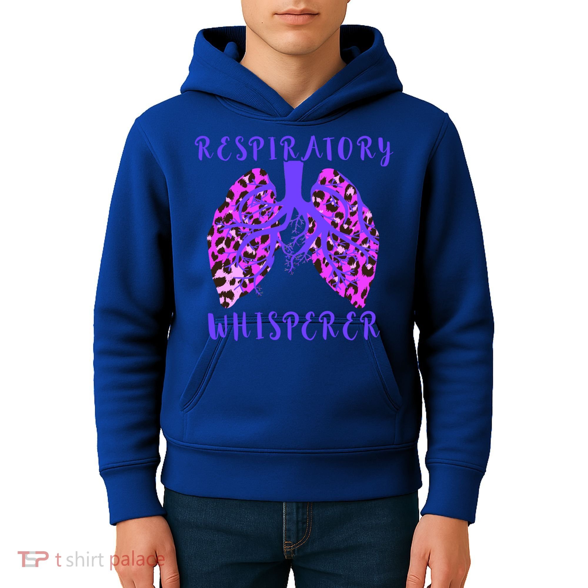 Respiratory Therapist Leopard Lung Whisperer Doctor Gift Kids Hoodie
