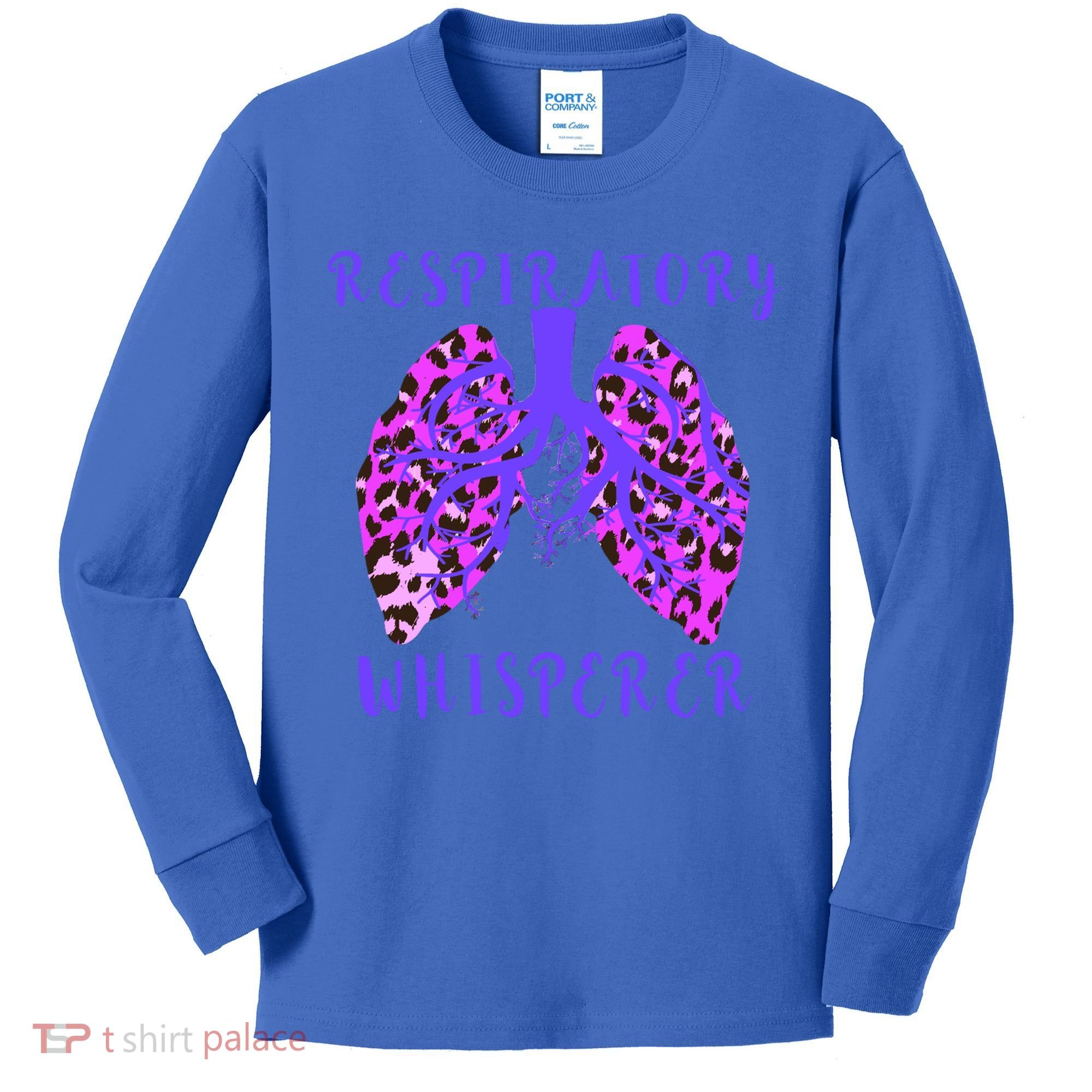 Respiratory Therapist Leopard Lung Whisperer Doctor Gift Kids Long Sleeve Shirt