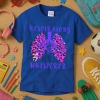 Respiratory Therapist Leopard Lung Whisperer Doctor Gift Kids T-Shirt thumb 3