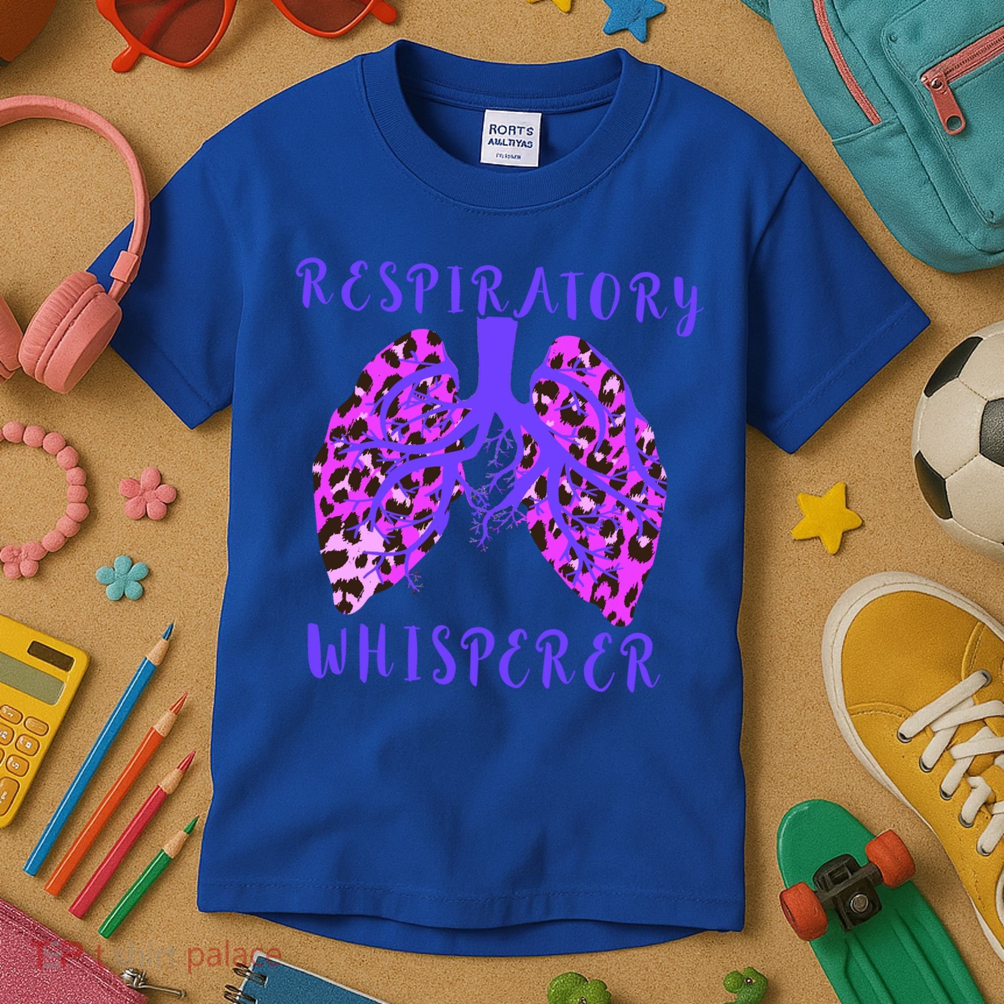 Respiratory Therapist Leopard Lung Whisperer Doctor Gift Kids T-Shirt