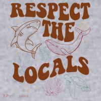 Respect The Locals Protect The Shark Save Our Oceans Retro Women's Sweatshirt thumb 2