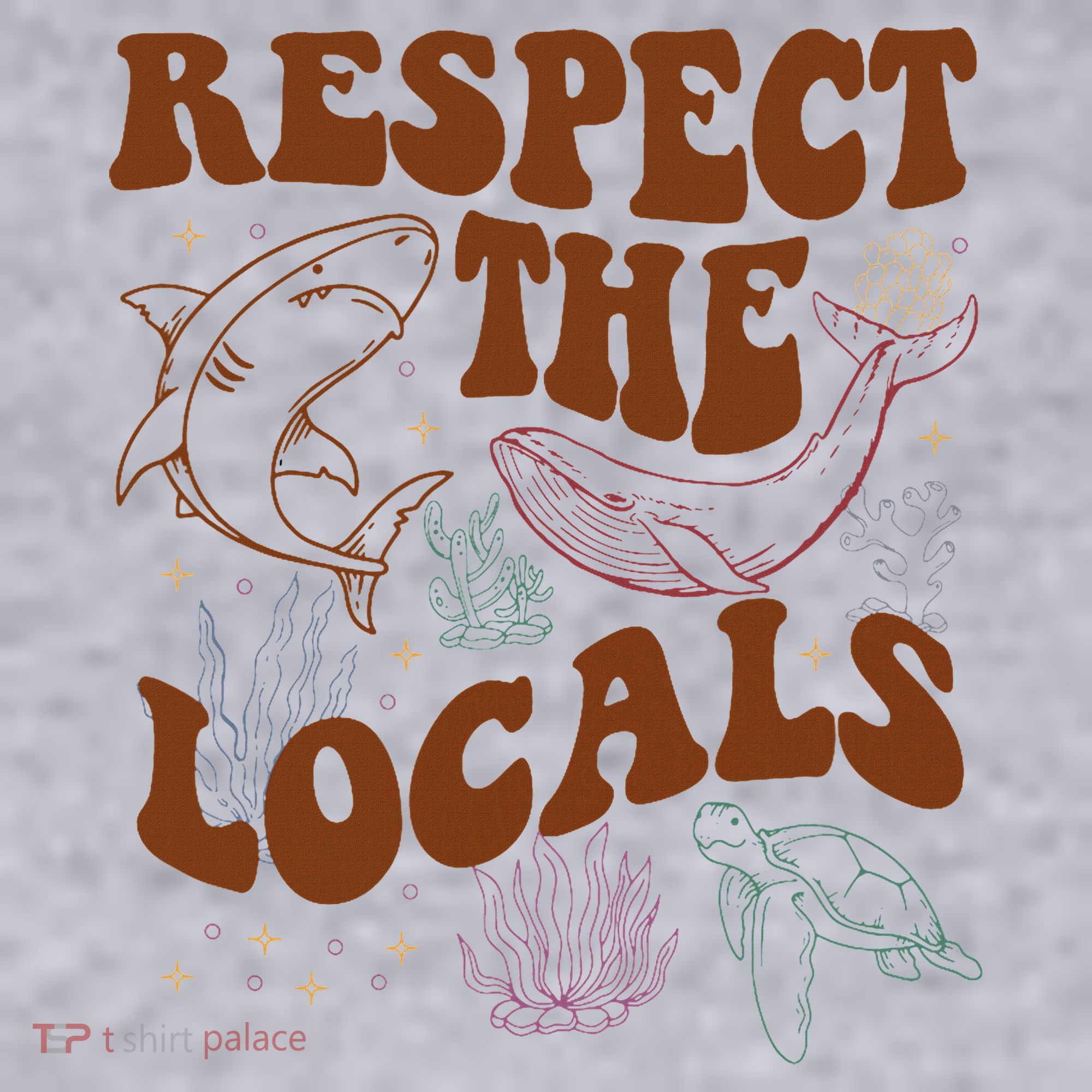 Respect The Locals Protect The Shark Save Our Oceans Retro Women's Sweatshirt