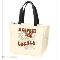 Respect The Locals Protect The Shark Save Our Oceans Retro Tote Bag thumb 3