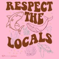 Respect The Locals Protect The Shark Save Our Oceans Retro Coaster thumb 2