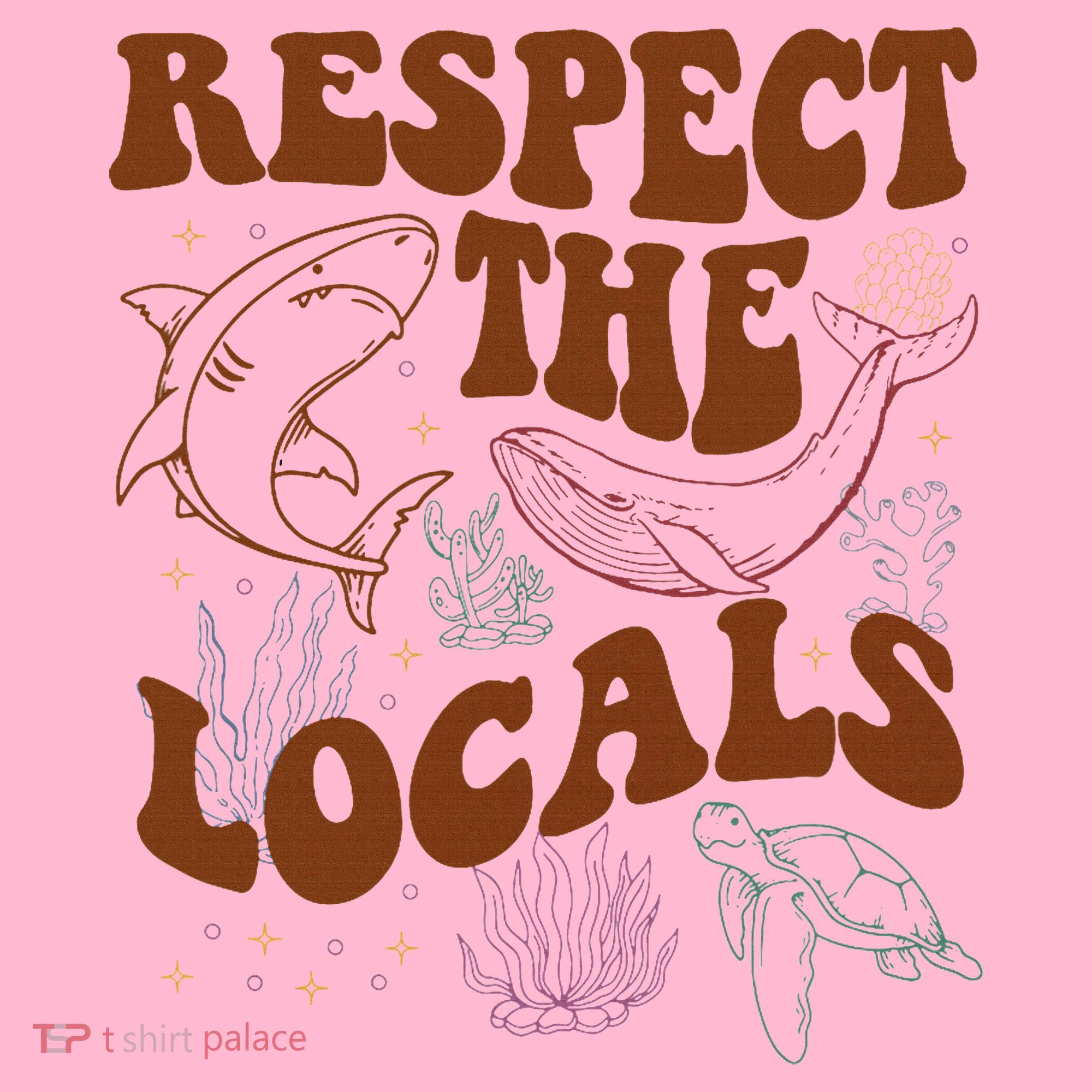Respect The Locals Protect The Shark Save Our Oceans Retro Coaster
