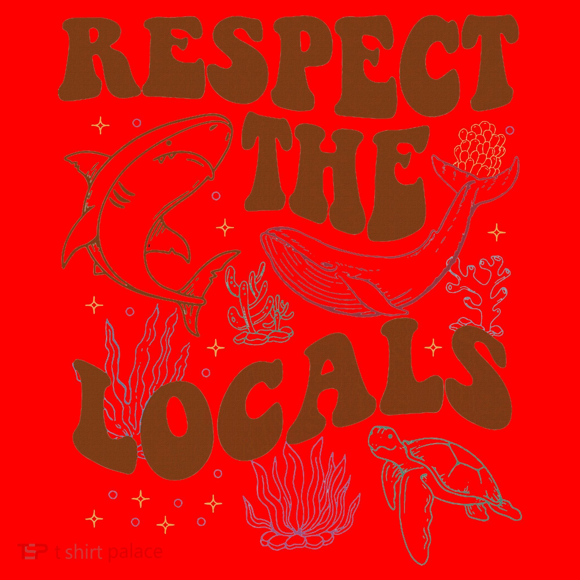 Respect The Locals Protect The Shark Save Our Oceans Retro Santa Hat