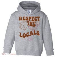 Respect The Locals Protect The Shark Save Our Oceans Retro Toddler Hoodie thumb 0