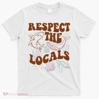 Respect The Locals Protect The Shark Save Our Oceans Retro T-Shirt thumb 0