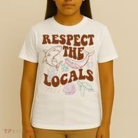 Respect The Locals Protect The Shark Save Our Oceans Retro T-Shirt thumb 4