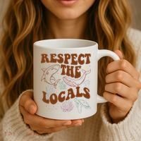 Respect The Locals Protect The Shark Save Our Oceans Retro Coffee Mug thumb 3