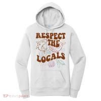 Respect The Locals Protect The Shark Save Our Oceans Retro Women's Hoodie thumb 0