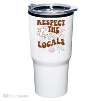 Respect The Locals Protect The Shark Save Our Oceans Retro Tumbler thumb 0